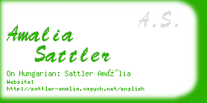 amalia sattler business card